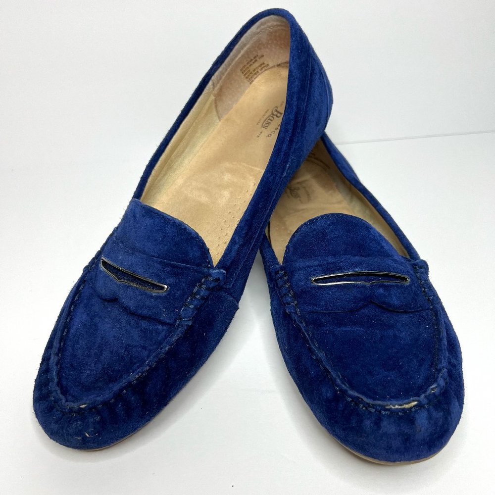 GH Bass Blair Blue Suede driving loafer 11M